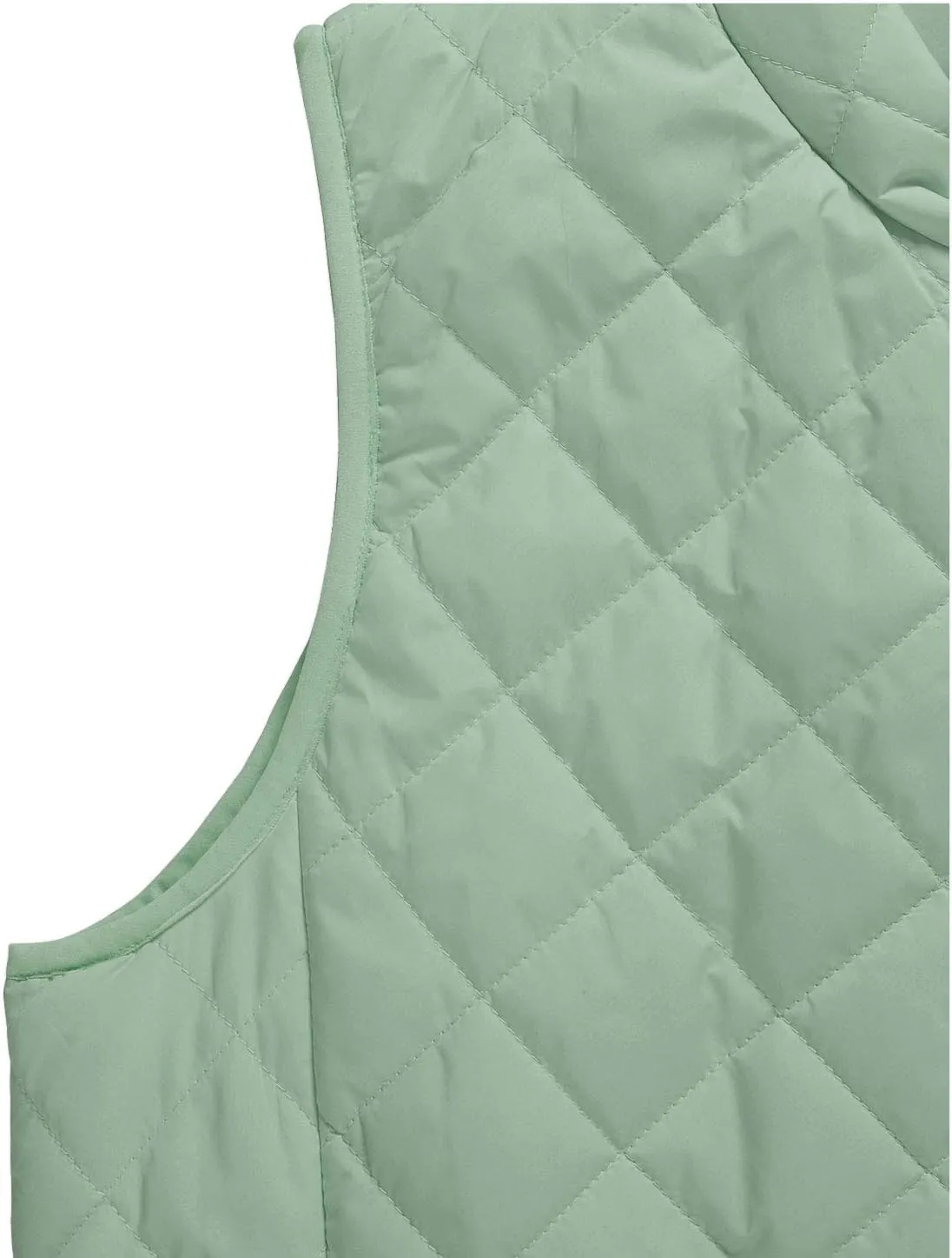 Allegra K Women's Puffer Vest Stand Collar Lightweight Gilet Quilted Zip Vest