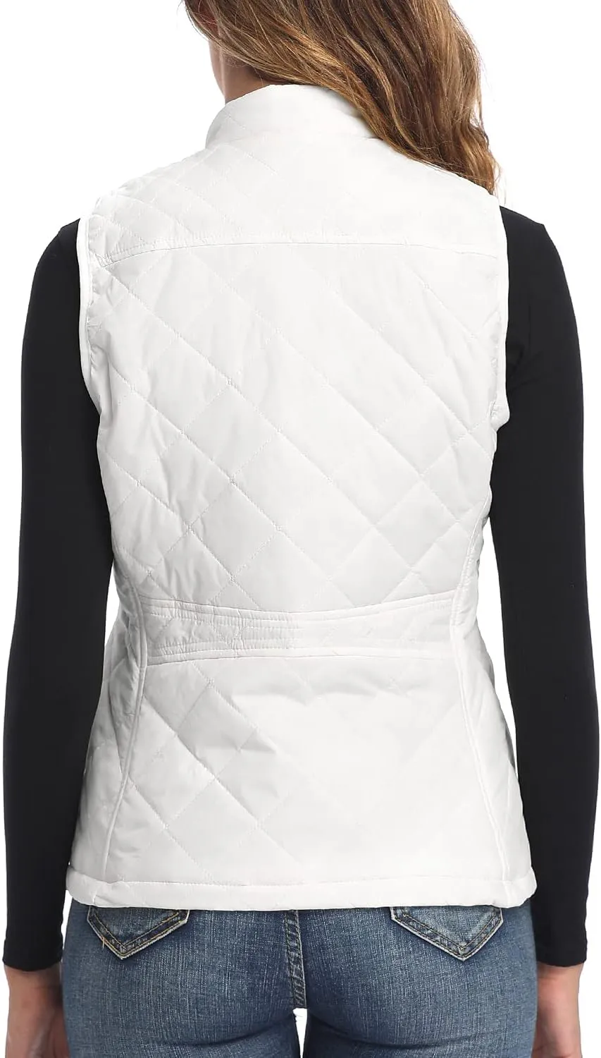Argstar Women's Vest, Quilted Lightweight Zip Pockets Padded Gilet (XS-2XL)