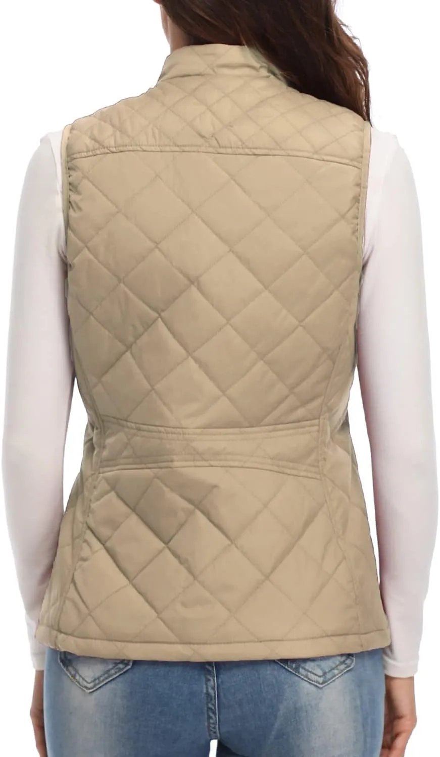 Argstar Women's Vest, Quilted Lightweight Zip Pockets Padded Gilet (XS-2XL)
