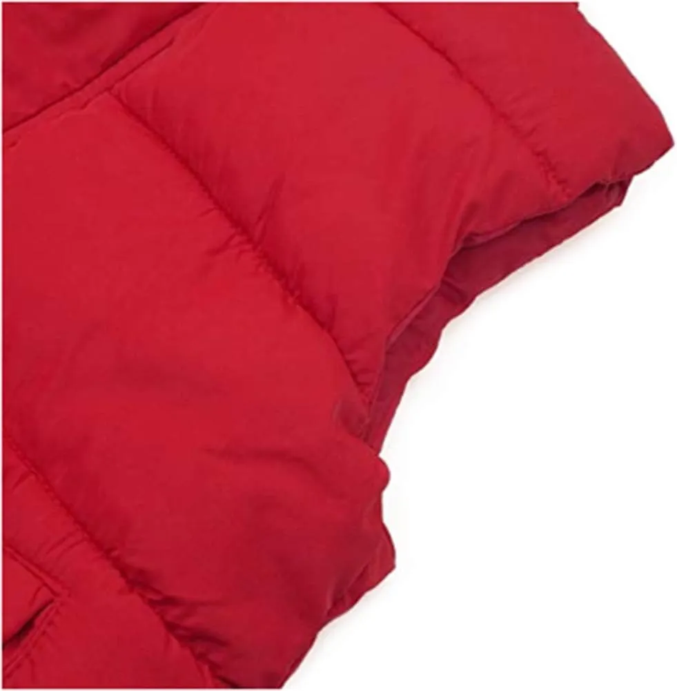 Kids Boys Girls Winter Warm Down Padded Vest Hooded Zipper Sleeveless Jacket Waistcoat Outwear 5-12T