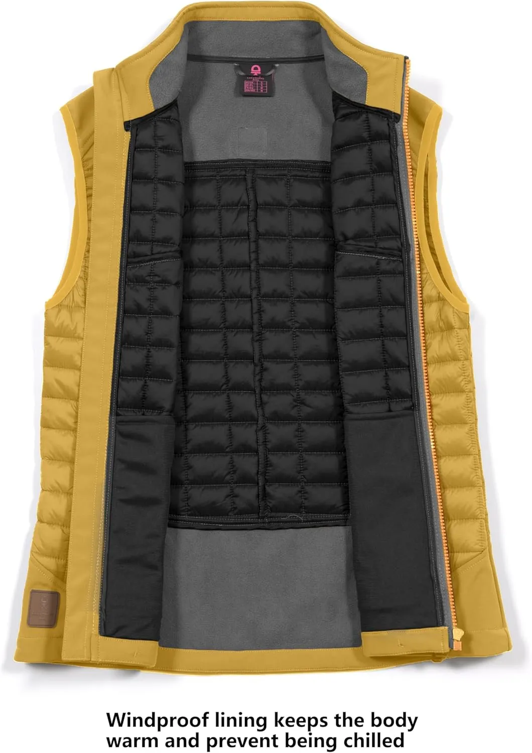 Little Donkey Andy Women's Lightweight Puffer Vest, Warm Outdoor Sleeveless Jacket for Hiking Travel Running Golf