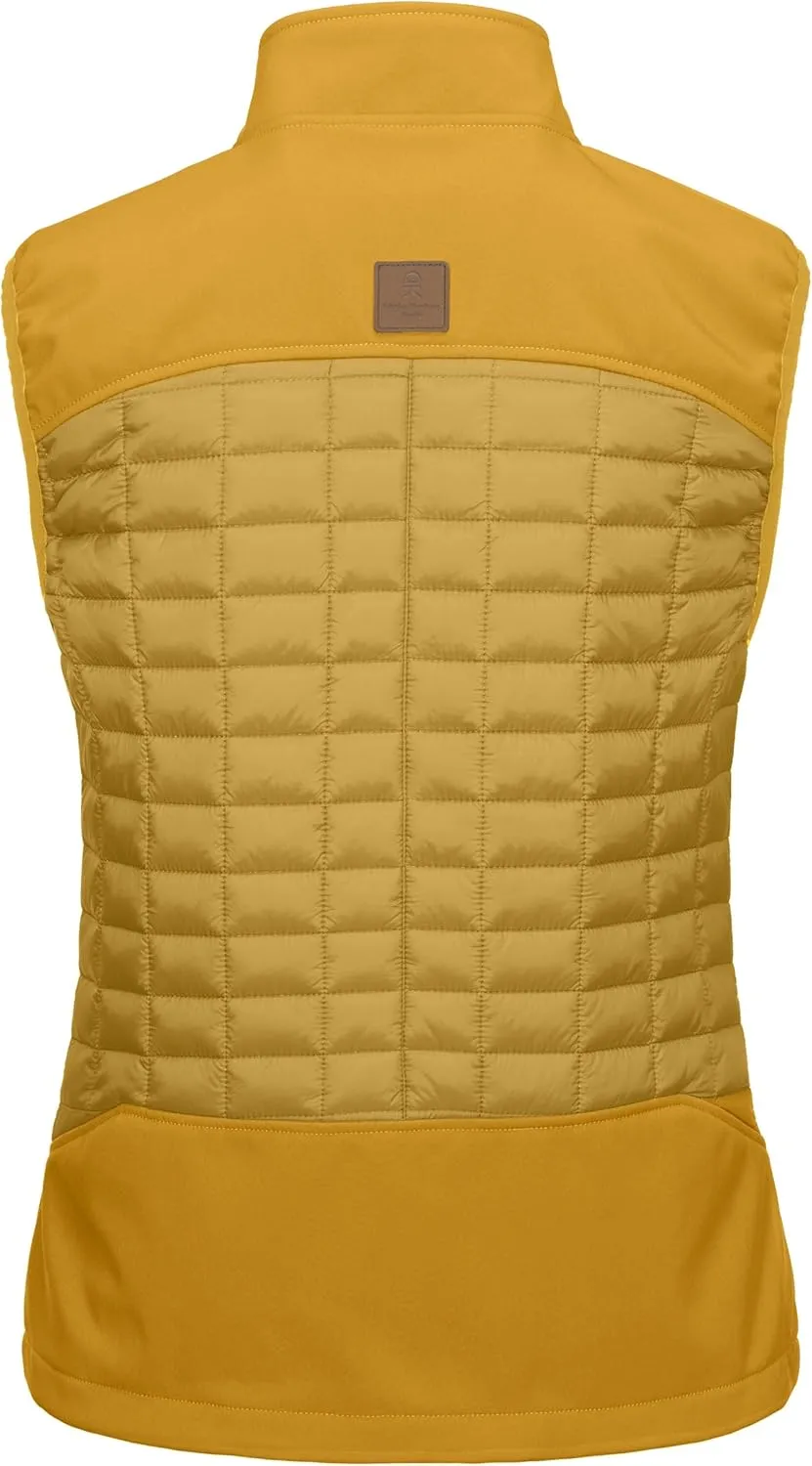 Little Donkey Andy Women's Lightweight Puffer Vest, Warm Outdoor Sleeveless Jacket for Hiking Travel Running Golf