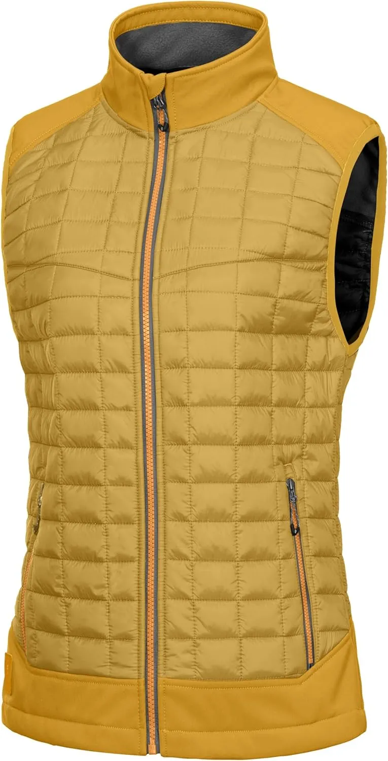 Little Donkey Andy Women's Lightweight Puffer Vest, Warm Outdoor Sleeveless Jacket for Hiking Travel Running Golf