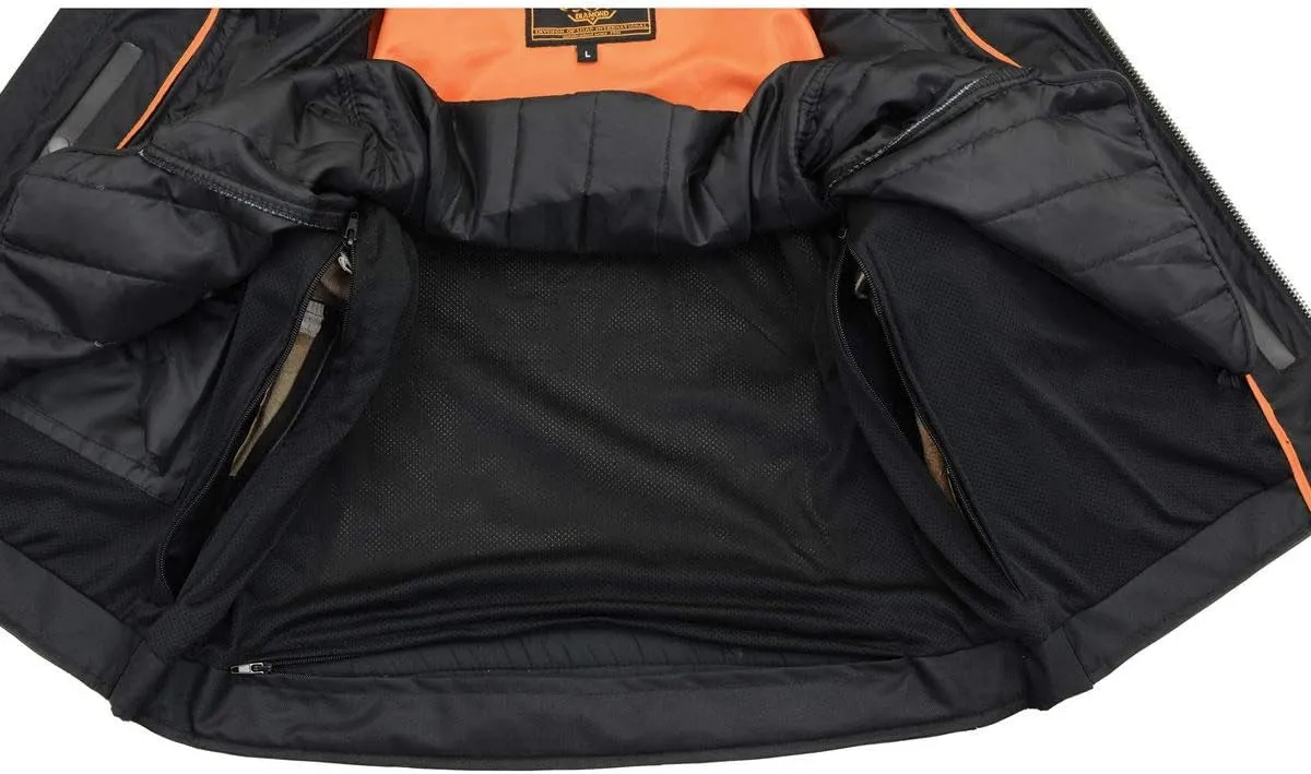 Milwaukee Leather MLM1509 Men's Distressed Brown 2 in 1 Leather Jacket with Zip-Off Sleeves