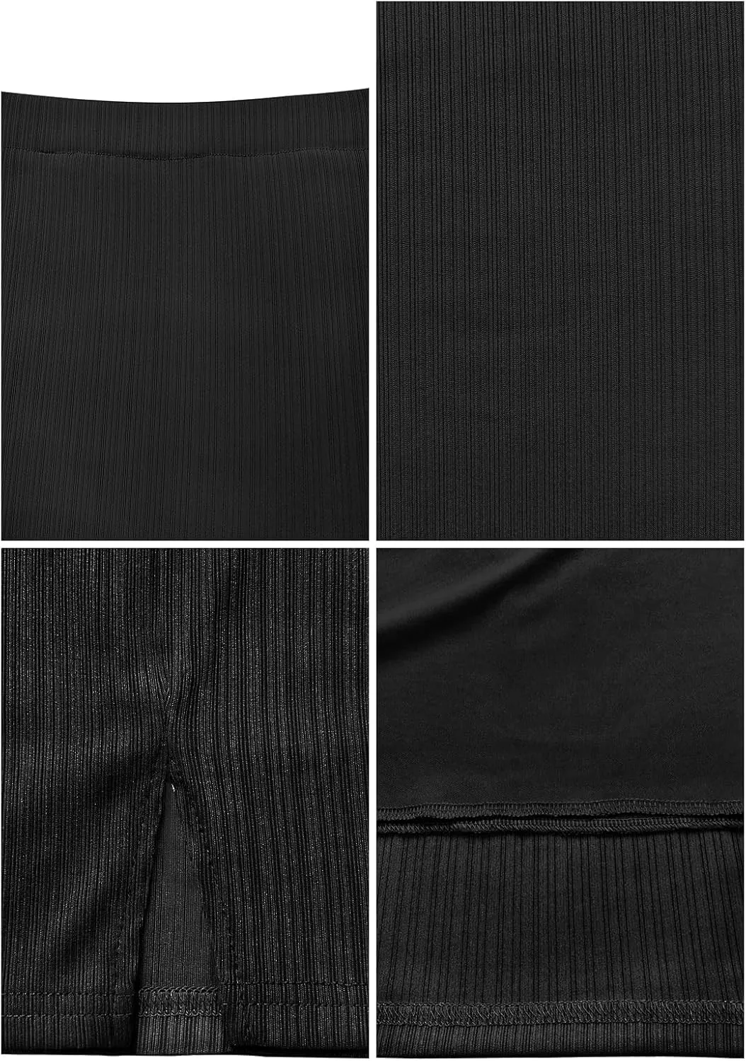 Women's Mini Pencil Skirt Side Slit High Waisted Bodycon Stretchy Basic Short Skirts for Women